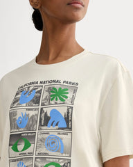The Everlane x Parks Project Essential Organic Crew | Forged Iron / Birch / Granada Sky Blue / Green
