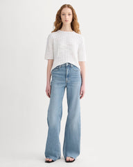 The Oversized Tee in Cotton Linen | White