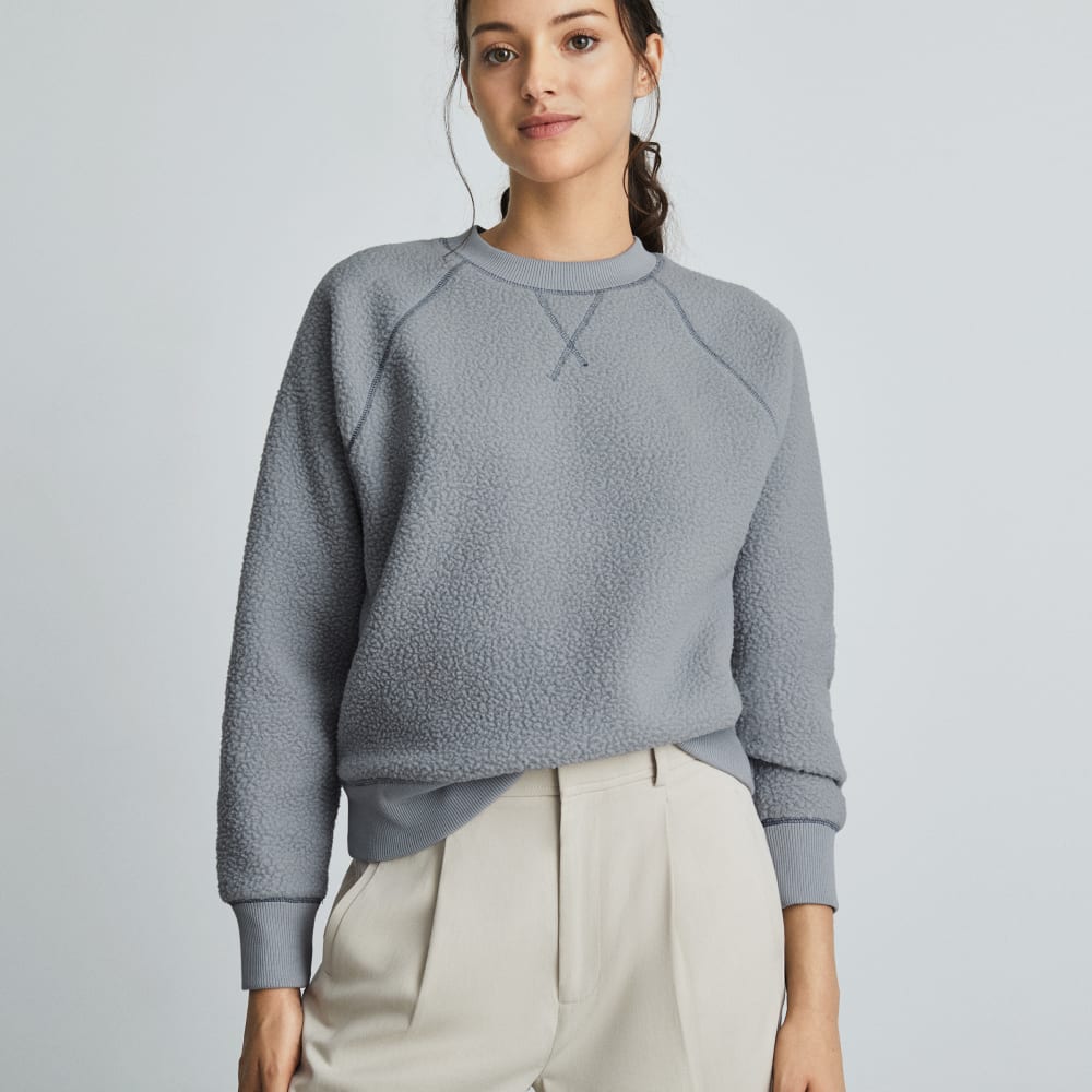 The ReNew Fleece Raglan Sweatshirt | Smoke