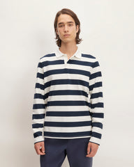 The Premium-Weight Rugby Shirt |  Navy / Bone