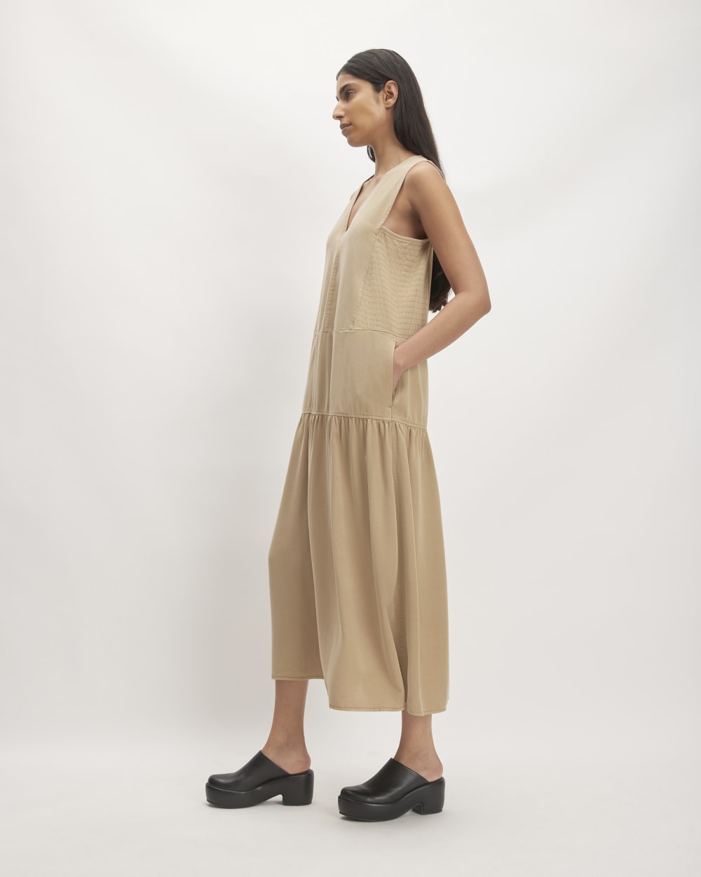 The TENCEL™ V-Neck Dress | Cornstalk
