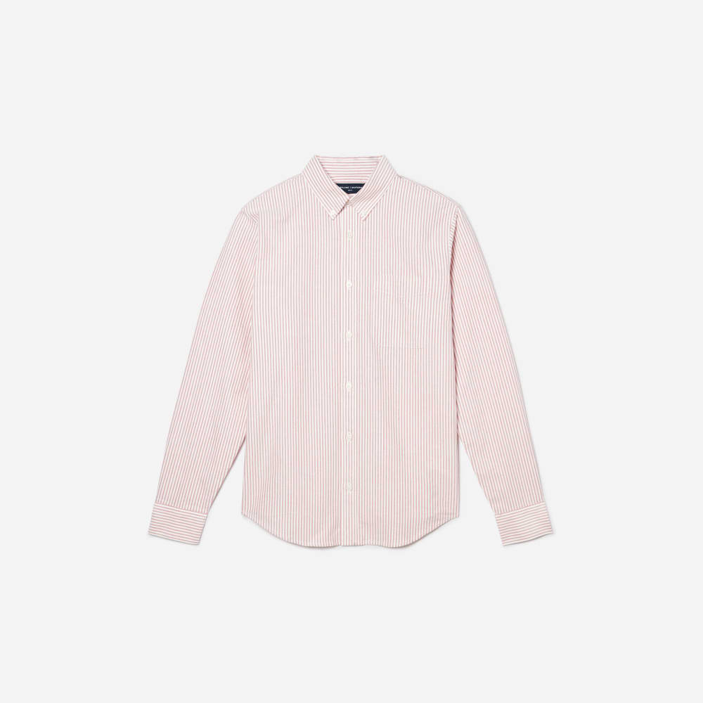 The Slim-Fit Japanese Oxford | Red / White | Regular