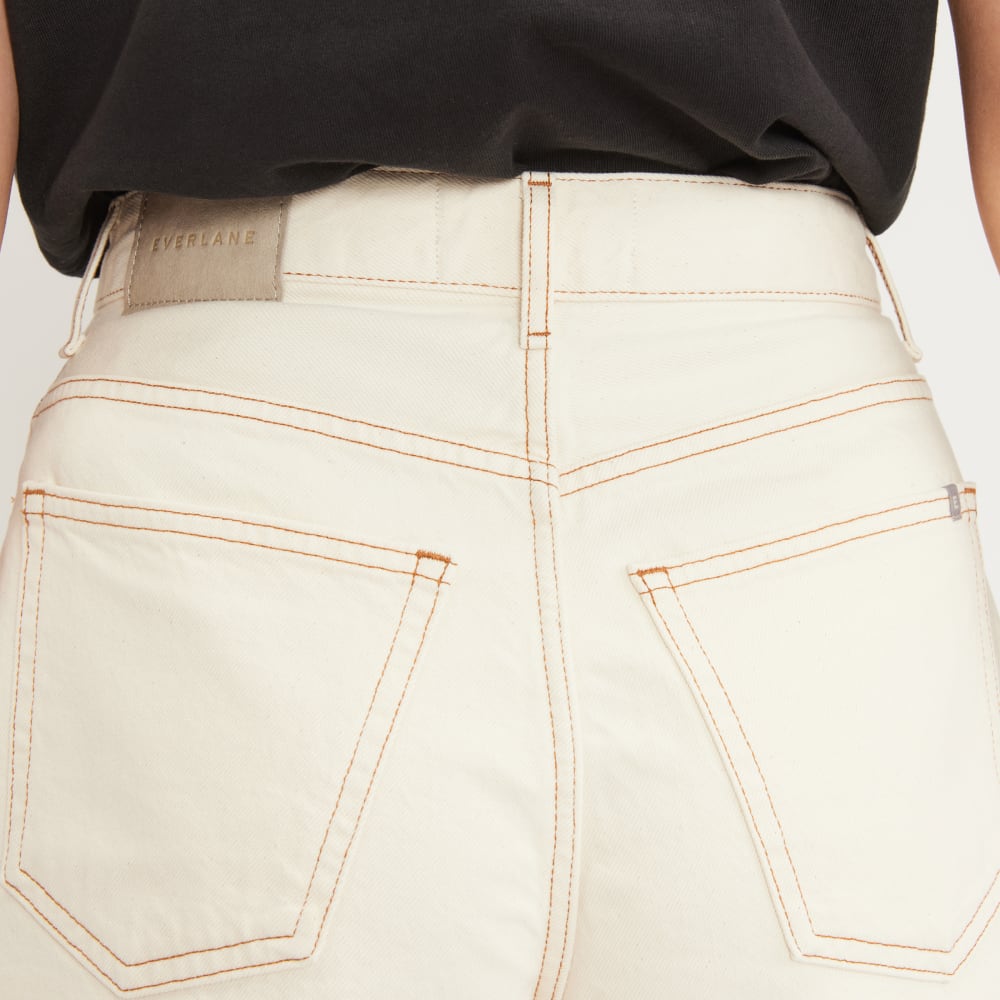 The A-Line Denim Short | Ecru