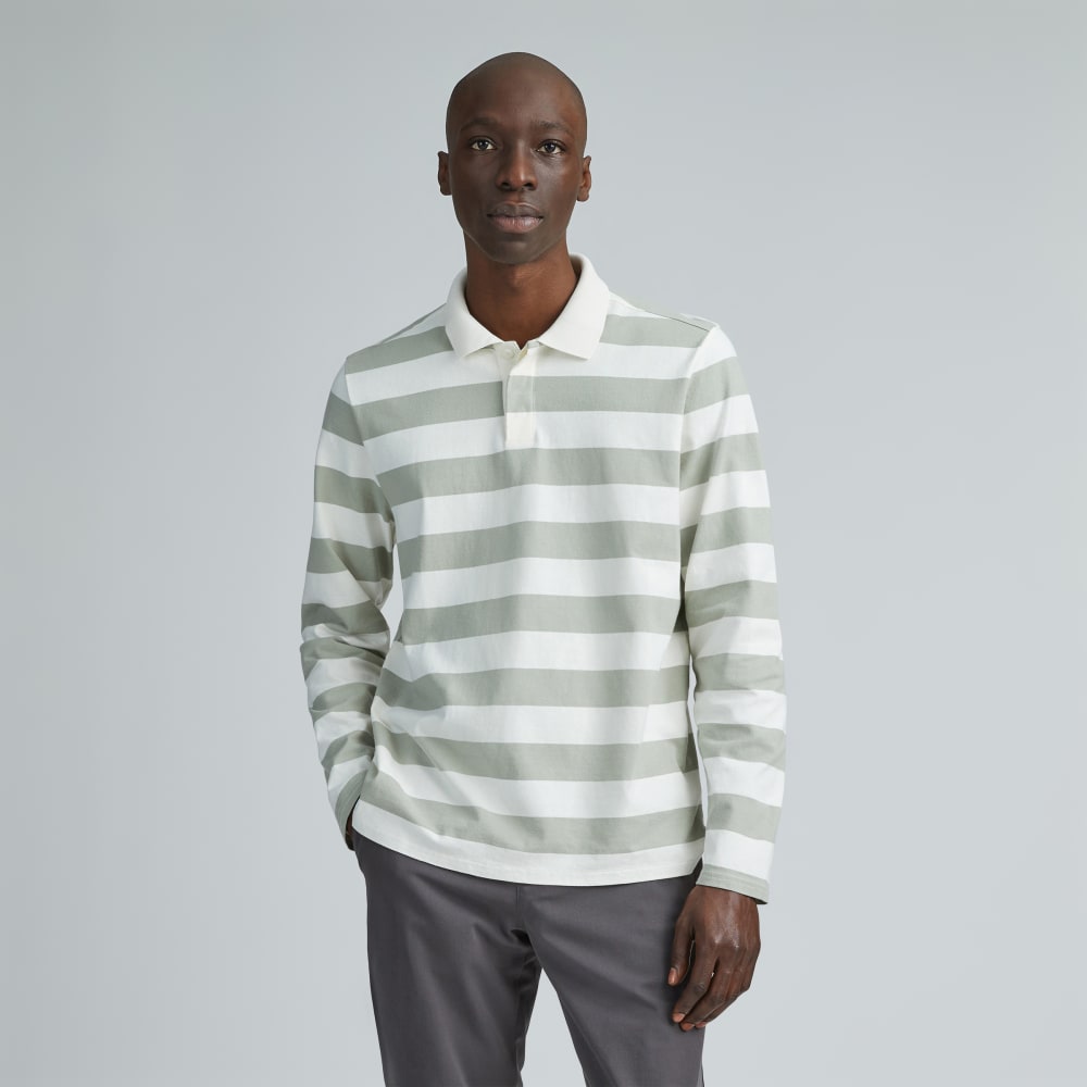 The Premium-Weight Rugby Shirt | Seagrass / Canvas Tan