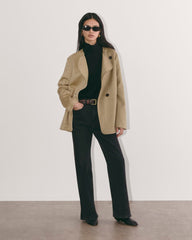 The October Coat | Dark Heathered Camel