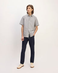 The Supima® Short-Sleeve Poplin Shirt | Optic White / Black