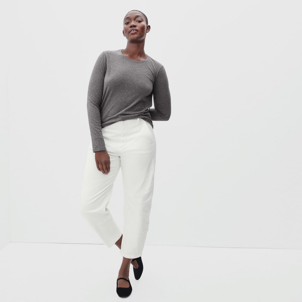 The Organic Cotton Long-Sleeve Crew | Charcoal