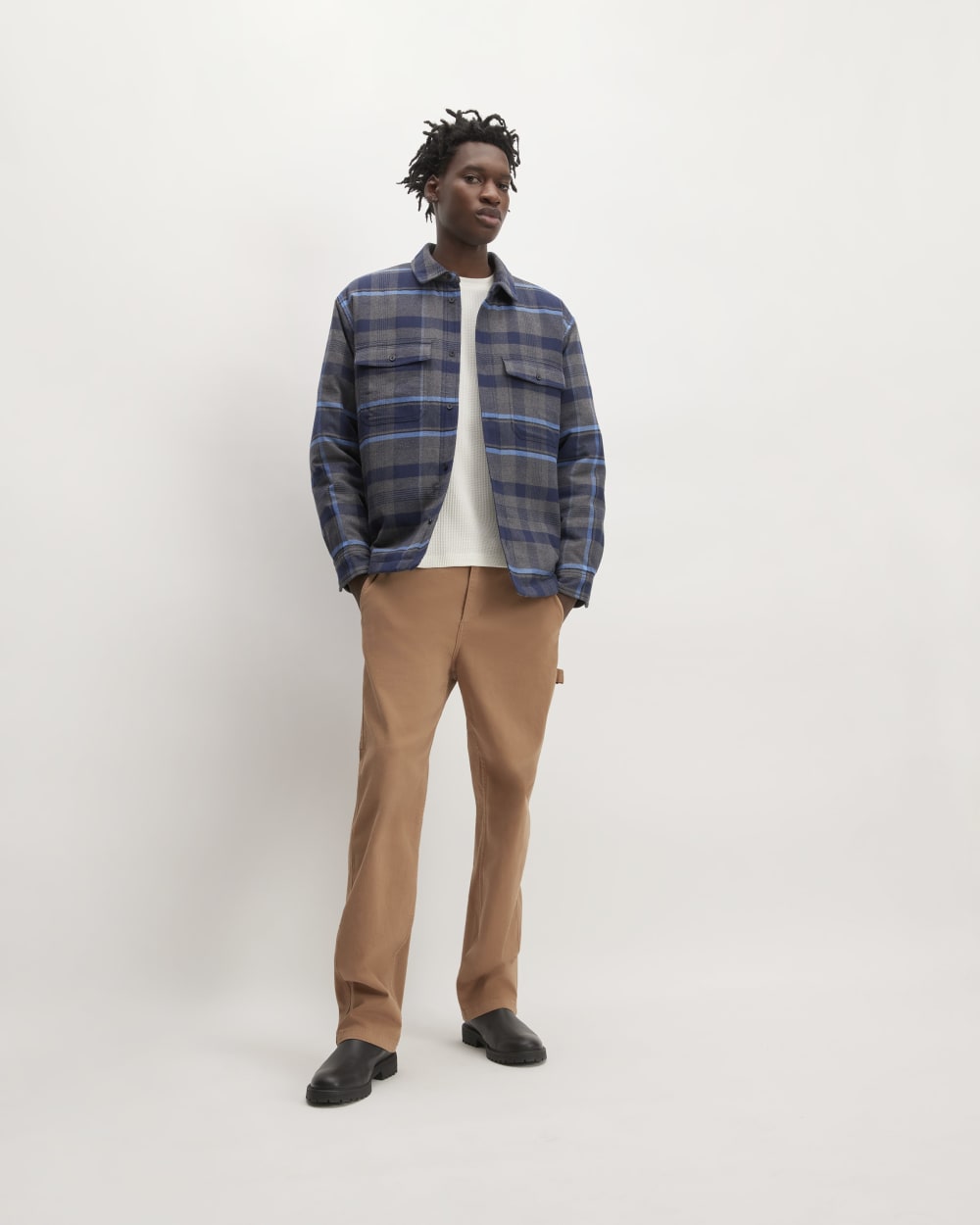 The Flannel Filled Shirt Jacket | Heritage Blue / Black / Navy / Heather Charcoal