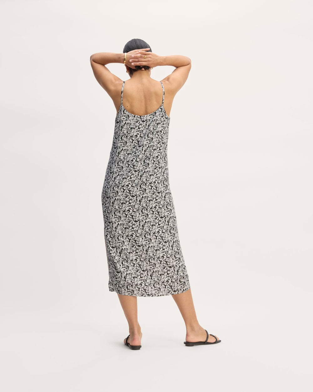 The Summer Slip Dress | Black / Bone Mini Floral